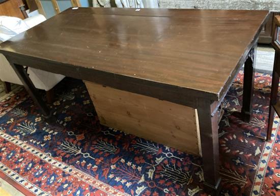 A George III design mahogany serving table, width 175cm, depth 82cm, height 82cm